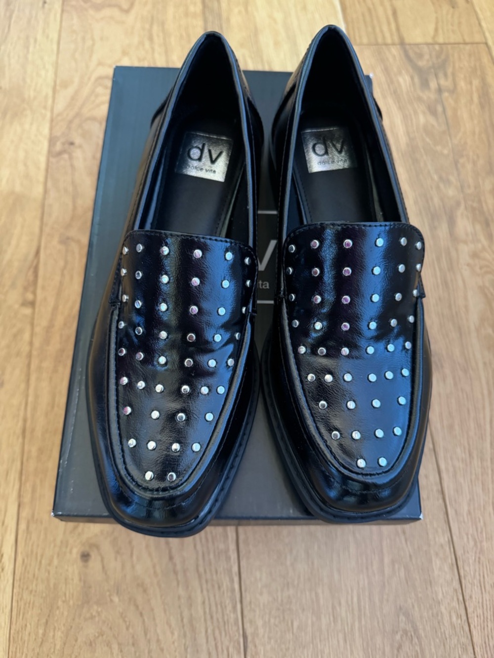 DV by Dolce Vita Black Leather Fran  with Studs. Size 8 Brand new.